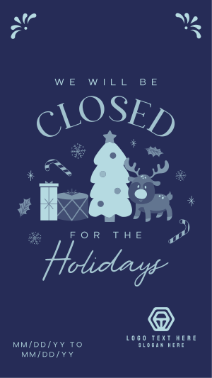 Closed for the Holidays Facebook story Image Preview