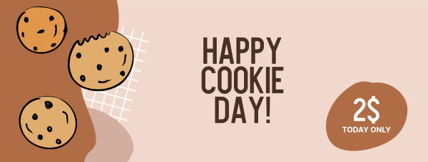 Cute Cookie Day  Facebook Cover Design Image Preview