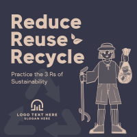 Triple Rs of Sustainability Instagram Post Design