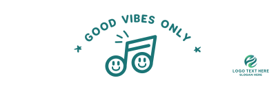 Good Vibes Happy Note Twitter header (cover) Image Preview