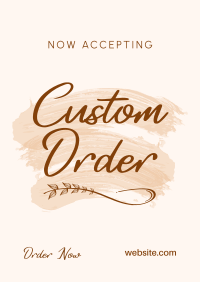 Brush Custom Order Poster Design