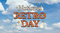 National Retro Day Clouds Video Image Preview