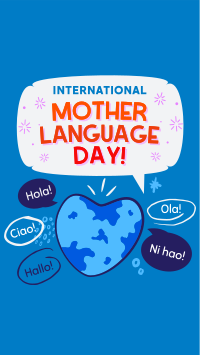 World Mother Language Facebook Story Design