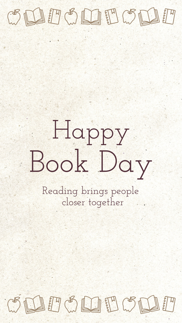 Book Day Message Facebook Story Design