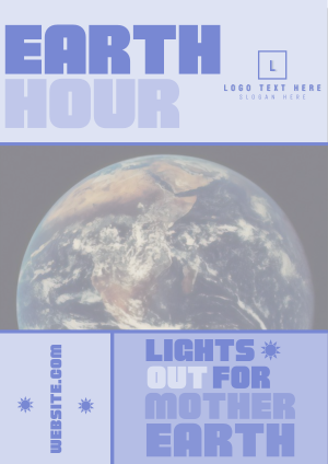 Mondrian Earth Hour Reminder Flyer Image Preview