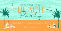 It's a Beachy Party Facebook Ad Design