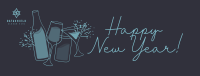 New Year Confetti Facebook cover Image Preview