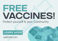 Vaccine Vaccine Reminder Postcard Design