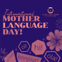 Quirky International Mother Language Day Instagram Post Design