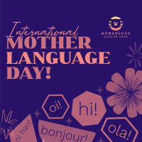 Quirky International Mother Language Day Instagram post Image Preview