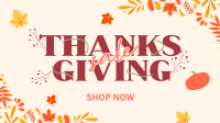Thanksgiving Autumn Sale Facebook Event Cover Design