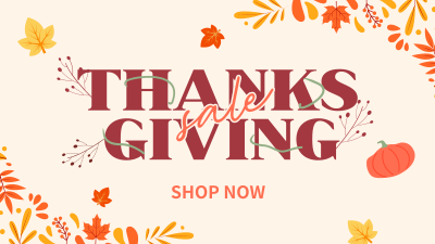 Thanksgiving Autumn Sale Facebook event cover Image Preview