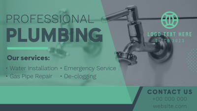 Professional Plumbing Facebook event cover Image Preview