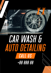 Car Wash Auto detailing Service Poster Design