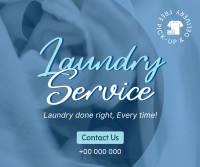 Professional Dry Cleaning Laundry Facebook Post Design