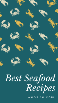 Seafood Recipes Facebook Story Design