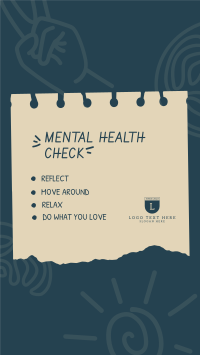 Mental Health Checklist Facebook Story Design