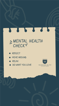 Mental Health Checklist Facebook story Image Preview