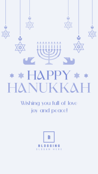 Hanukkah Candelabra Facebook Story Design