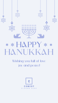 Hanukkah Candelabra Facebook story Image Preview