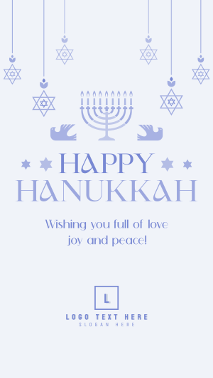 Hanukkah Candelabra Facebook story Image Preview