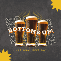 Bottoms Up this Beer Day Linkedin Post Image Preview