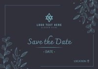 Save the Date Ornamental Plant Postcard Image Preview