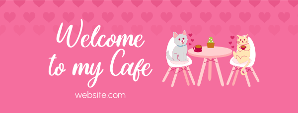 Pet Cafe Valentine Facebook Cover Design Image Preview