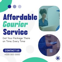 Affordable Courier Service Instagram Post Design