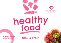 Fresh Healthy Foods Postcard Image Preview