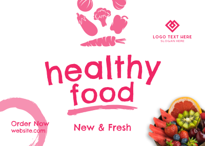 Fresh Healthy Foods Postcard Image Preview