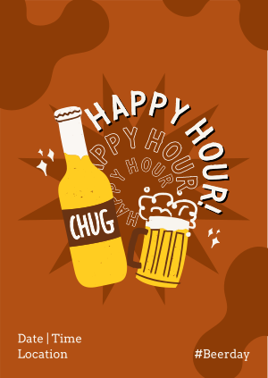 Happy Hour Drinks Poster Image Preview