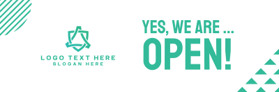 We're Open Business Twitter header (cover) Image Preview