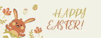 Cute Bunny Easter Facebook Cover Image Preview