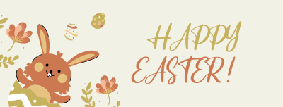 Cute Bunny Easter Facebook cover Image Preview