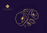 Anzac Day Minimalist Postcard Image Preview