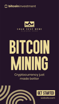 Start Bitcoin Mining Instagram reel Image Preview