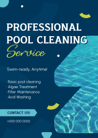 Professional Pool Cleaning Service Poster Image Preview