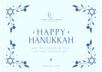 Hanukkah Festival Postcard Image Preview
