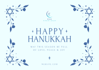 Hanukkah Festival Postcard Image Preview