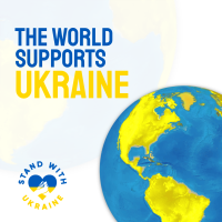 The World Supports Ukraine Instagram Post Design