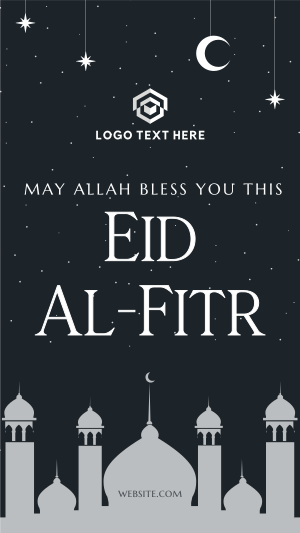 Night Sky Eid Al Fitr TikTok Video Image Preview