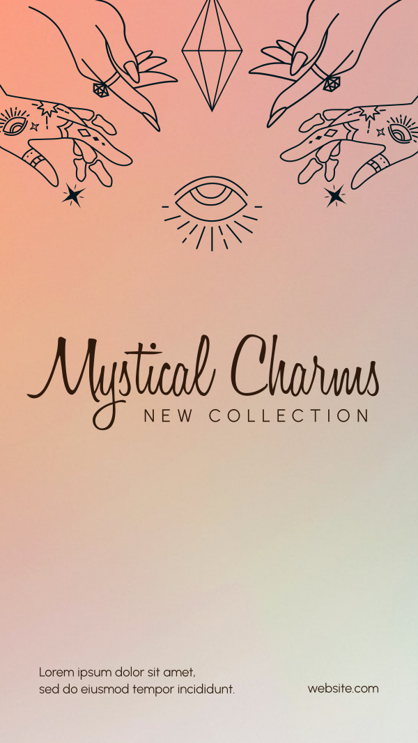 Mystical Jewelry Boutique Instagram Story Design Image Preview