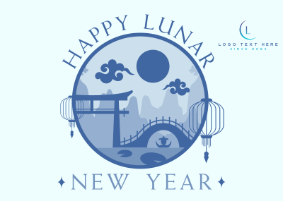 Happy Lunar Year Postcard Image Preview