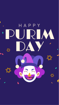 Purim Carnival Jester Facebook Story Design