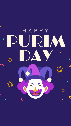 Purim Carnival Jester Facebook story Image Preview