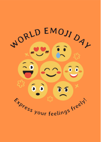 Fun Emoji Day Flyer Design