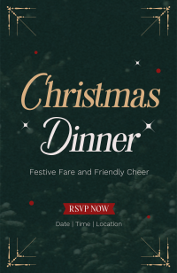 Elegant Christmas Dinner Invitation Preview