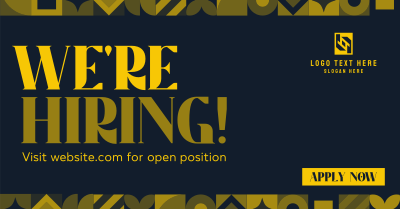 Abstract Pattern We're Hiring Facebook ad Image Preview