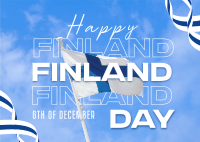 Simple Finland Indepence Day Postcard Design